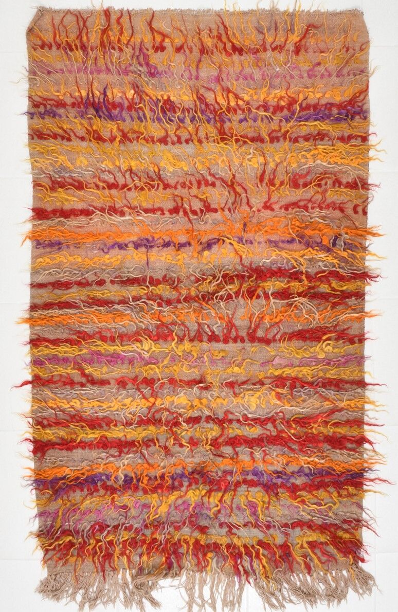 3x6 tulu filikli wool vintage kilim rug,110x175cm