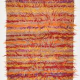 3x6 tulu filikli wool vintage kilim rug,110x175cm