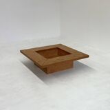 Square coffee table / bar table from Smania with burl wood