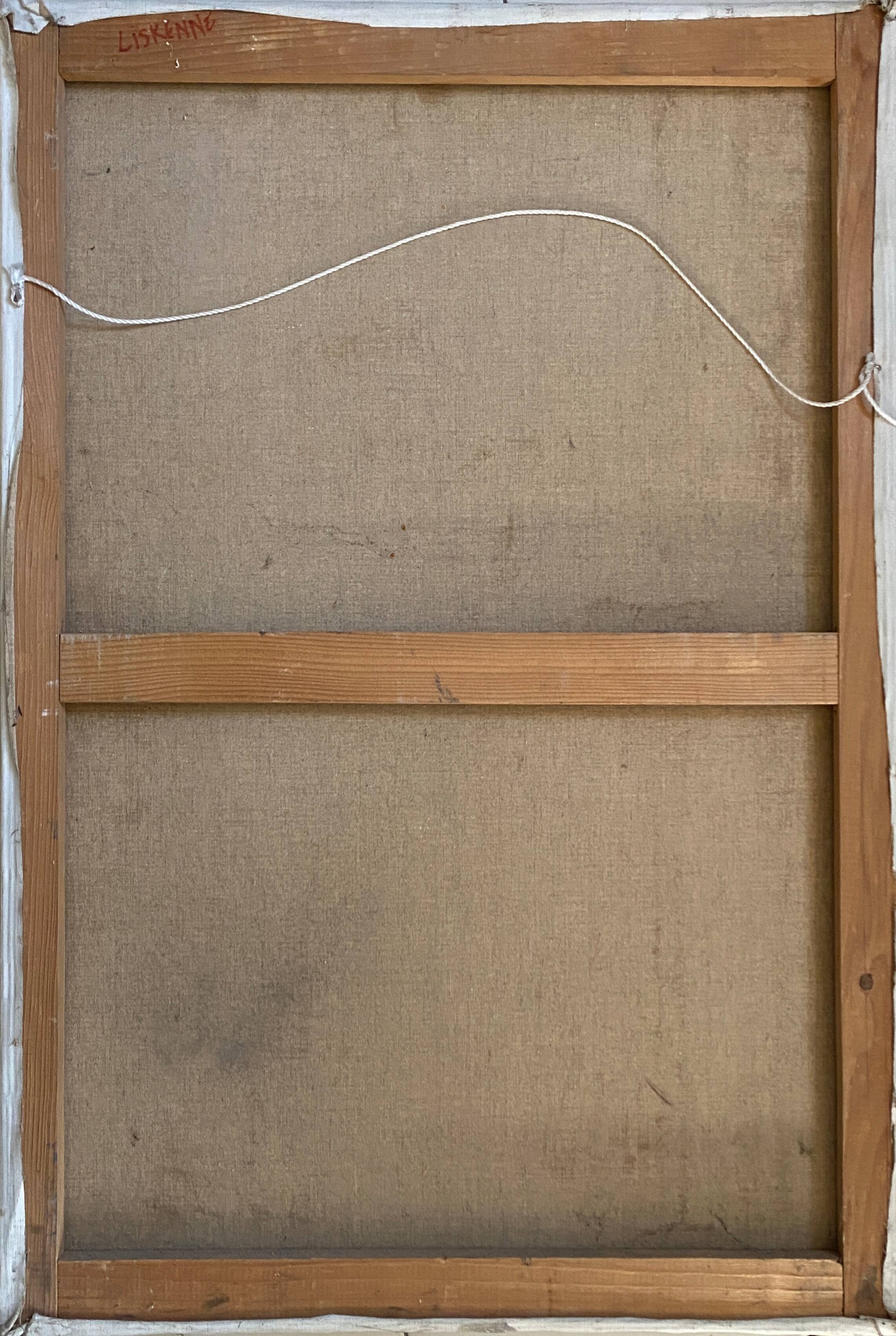 Painting "The worker" by Gilbert LISKENNE (1929-2005)