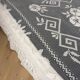 Hand embroidered bed cover with vintage crochet dimension: width -180cm- height -230cm-