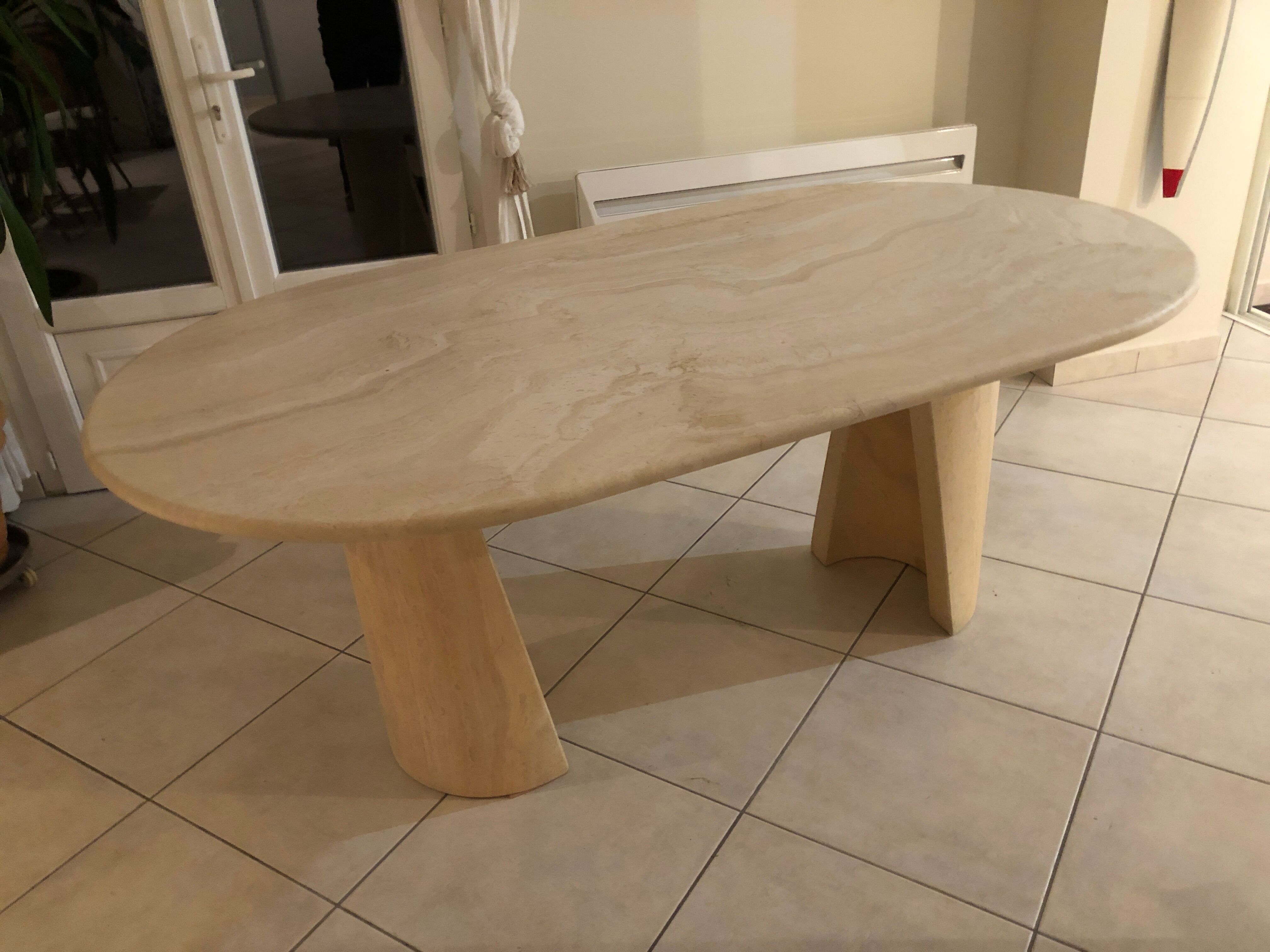 Travertine table