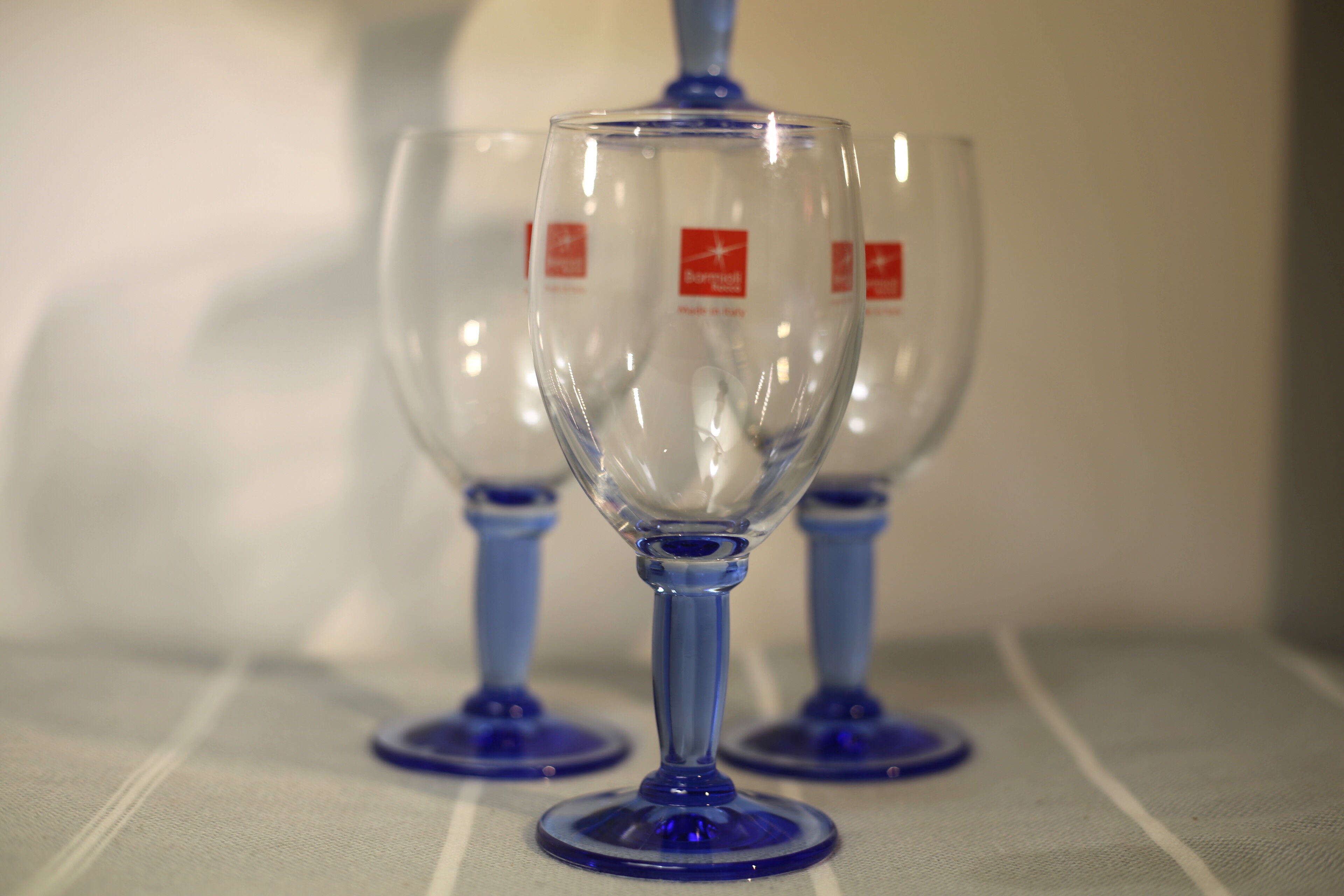 Blue-footed glasses "Made in Italy" Bormiolli Rocco