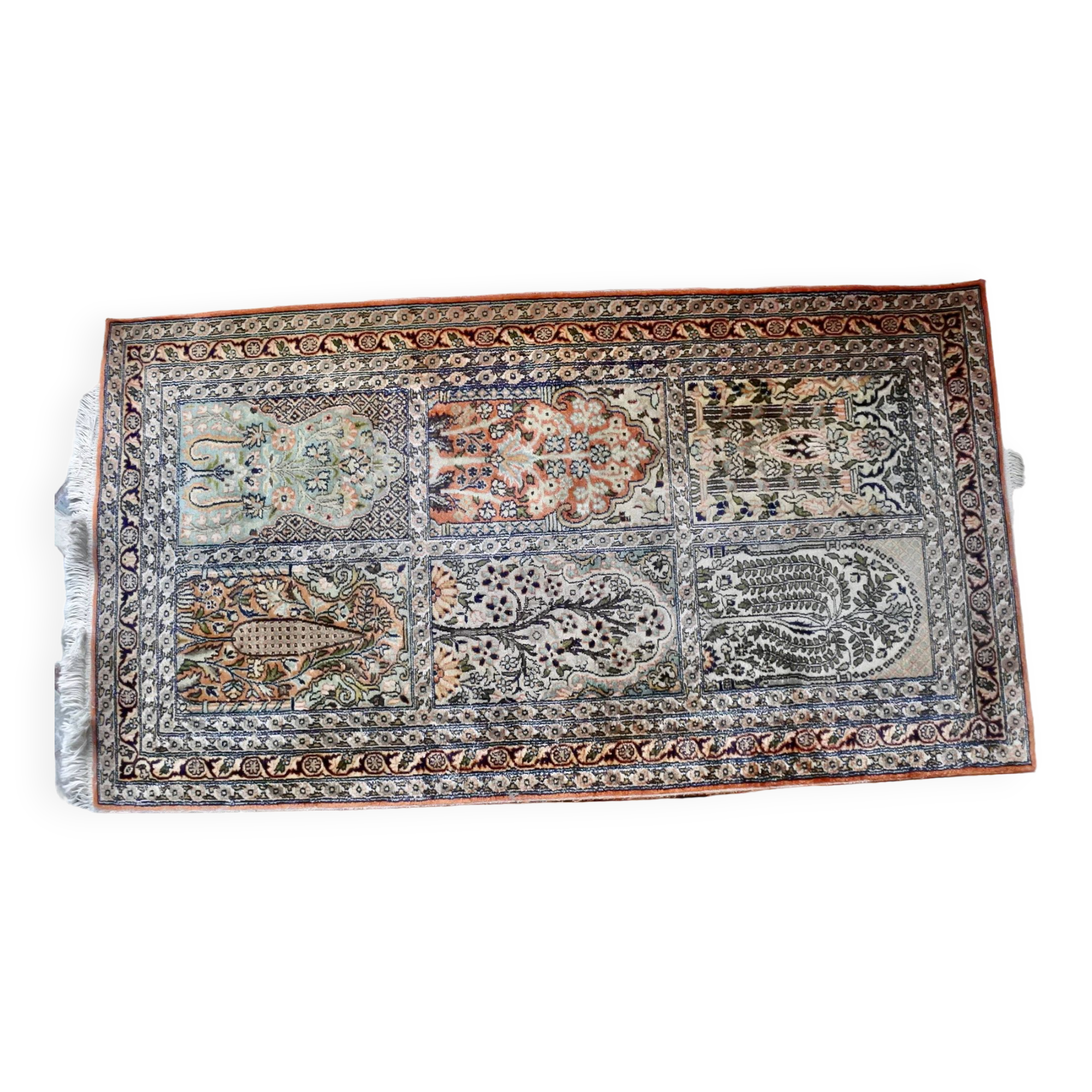 Silk cashmere carpet 143x79cm