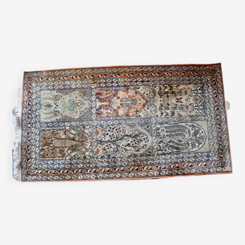Silk cashmere carpet 143x79cm