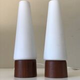 Pair of Philips teak lamps 60s