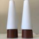 Pair of Philips teak lamps 60s