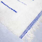 Authentic Beni Ouarain Berber rug with Majorelle blue patterns