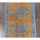 Vintage Turkish Oushak Handmade Wool Cotton Orange Runner Rug 78x313