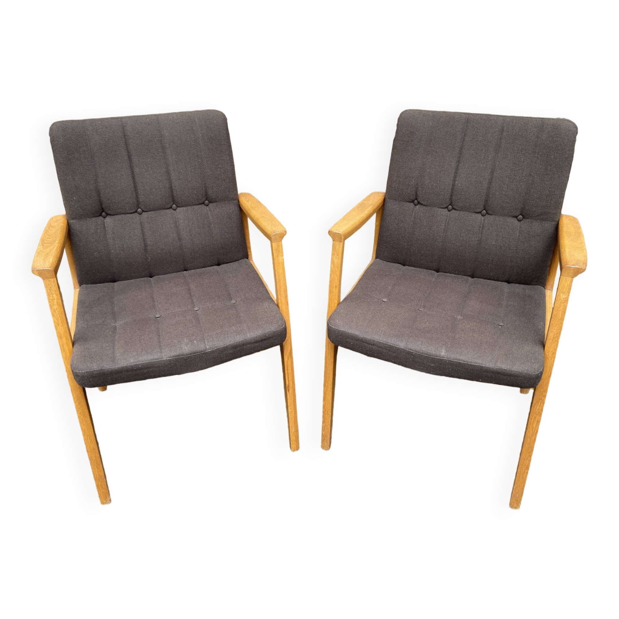 Pair of armchairs scandinavian lounge chairs 60s fröscher kg