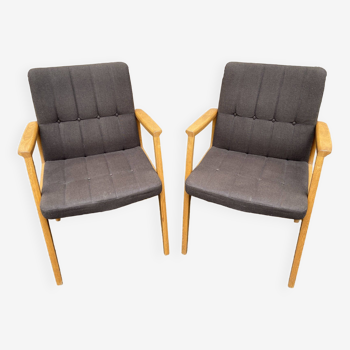 Pair of armchairs scandinavian lounge chairs 60s fröscher kg