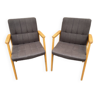 Pair of armchairs scandinavian lounge chairs 60s fröscher kg