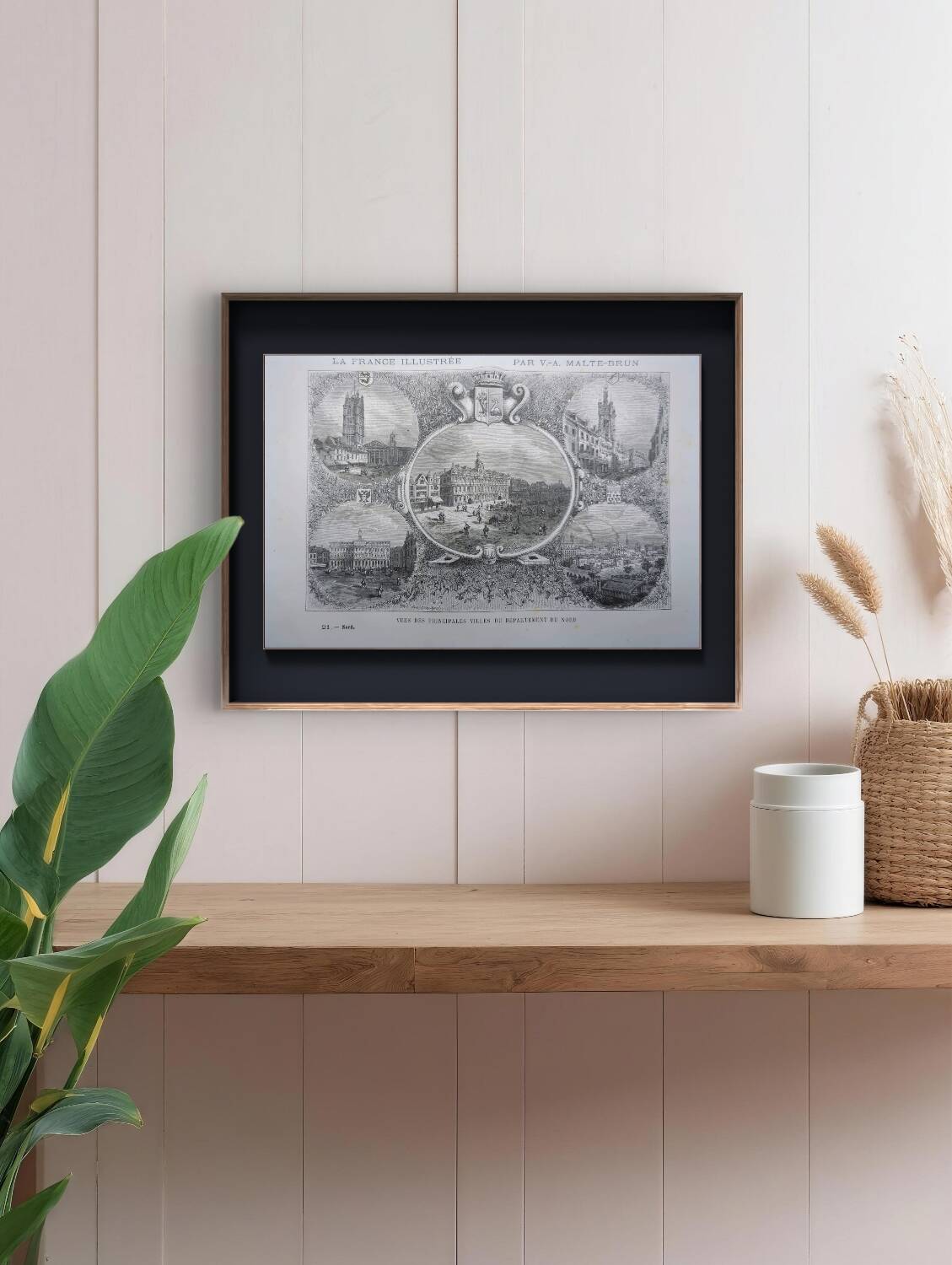 The main cities of the North, vintage engraving, printed in 1883.