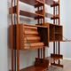 Mid-Century Italian teak bookcase / room divider AV Arredamenti 1960s