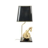 Large Swan Lamp Hollywood Regency Table Lamp Regina Italy 58cm