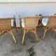 Set of 3 vintage rattan and wicker armchairs