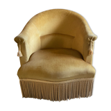 Toad armchair in vintage curry velvet