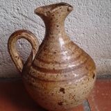 Carafe et verre en grès vintage
