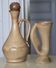 Set of 2 antique stoneware carafes/pitchers