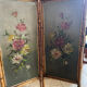 Old bamboo screen and painted sheet metal 82x60