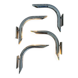 Vintage Chrome Wall Lights – 4 available