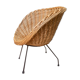 Rattan armchair vintage basket of the 50s
