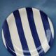 Blue striped dessert plates