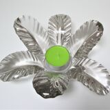 Flower candle holder glass centerpiece Pierre d'Avesn