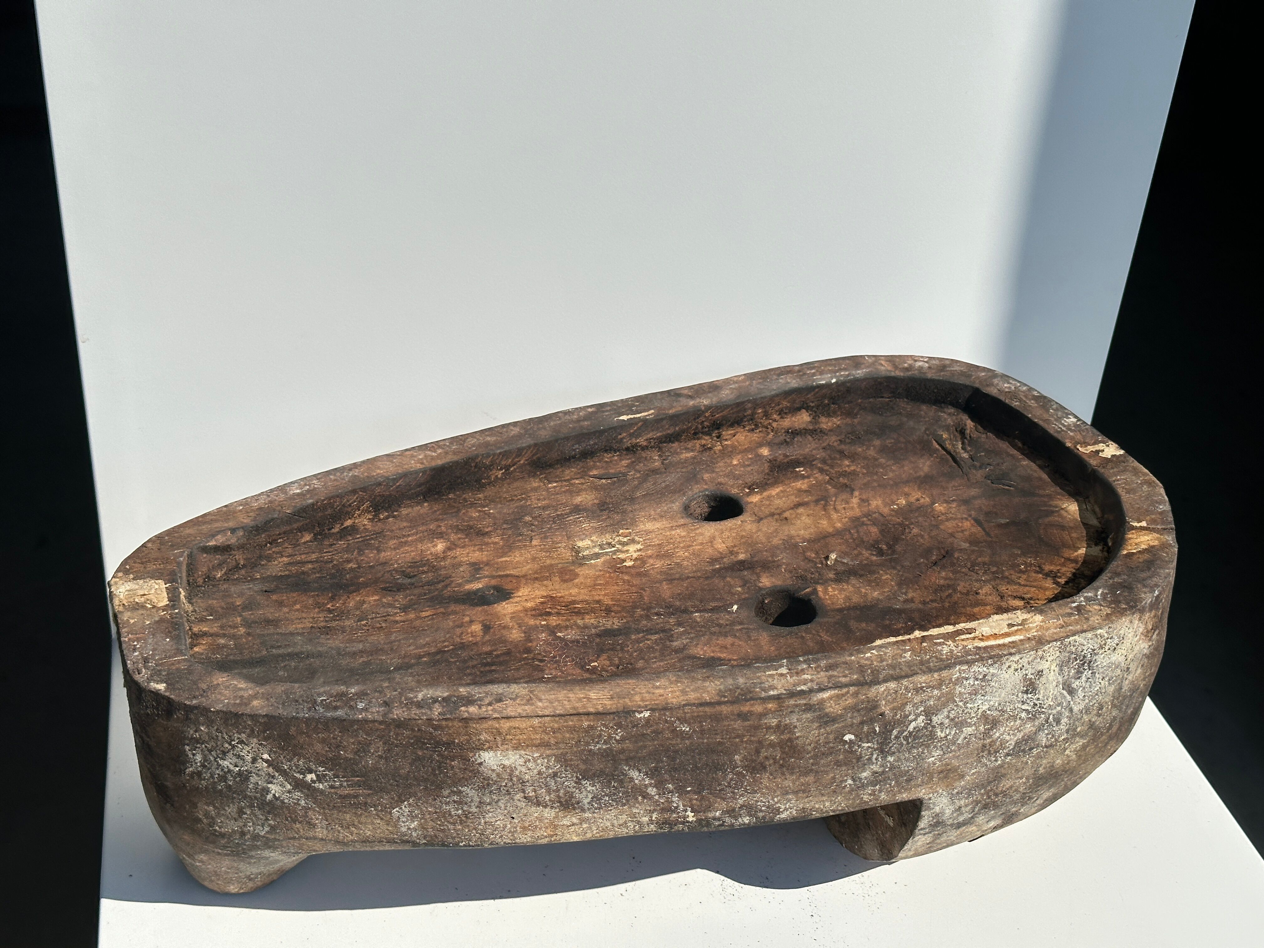 Large Timor mask in patinated wood H:50cm (1)