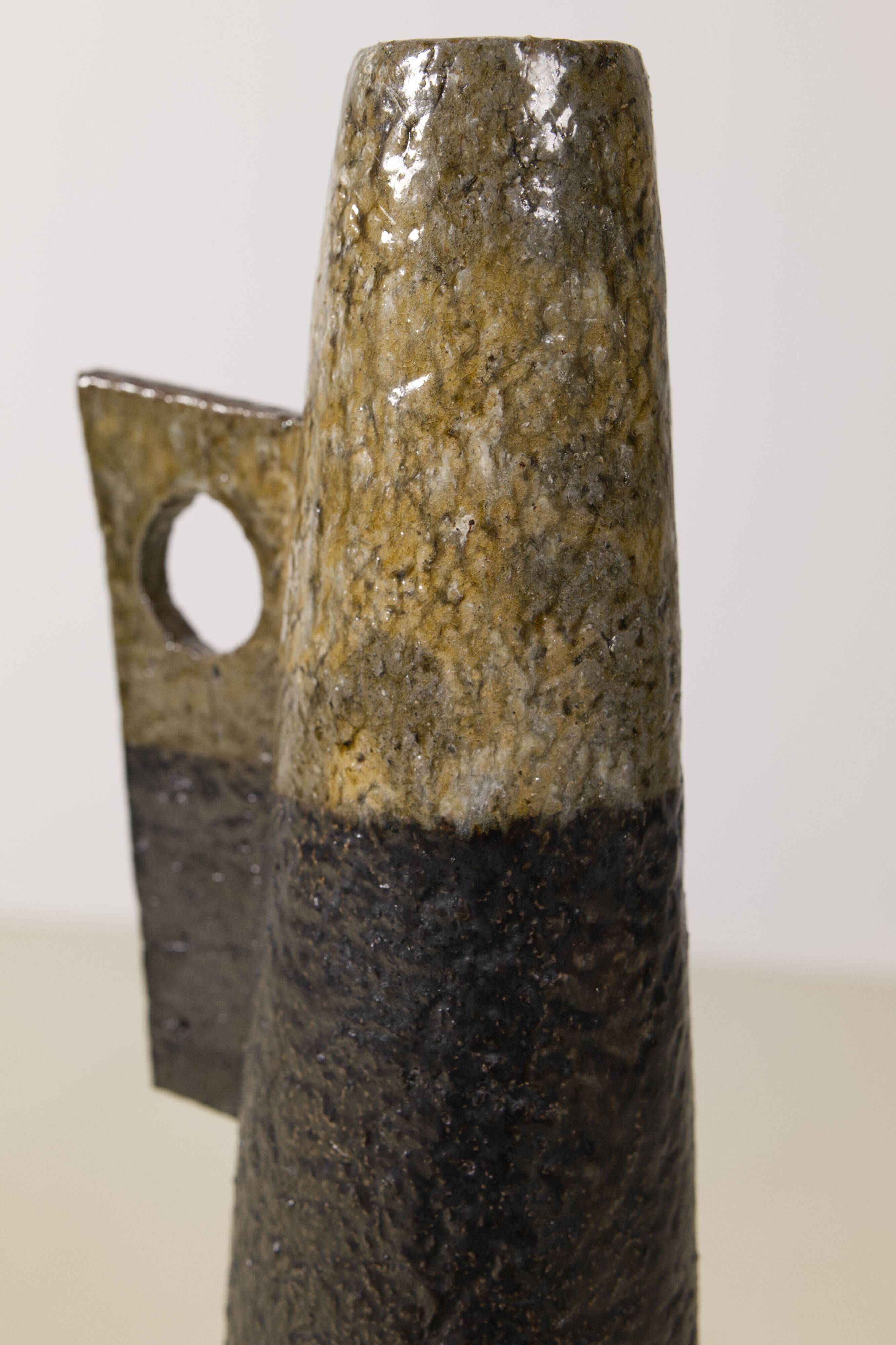 Large French modernist stoneware vase