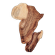 Africa wooden plate