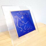 J. Cocteau tile on copper and plexiglass