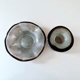 Erwin Eisch Selection, Vase and Bowl, 80's, Studio Glass