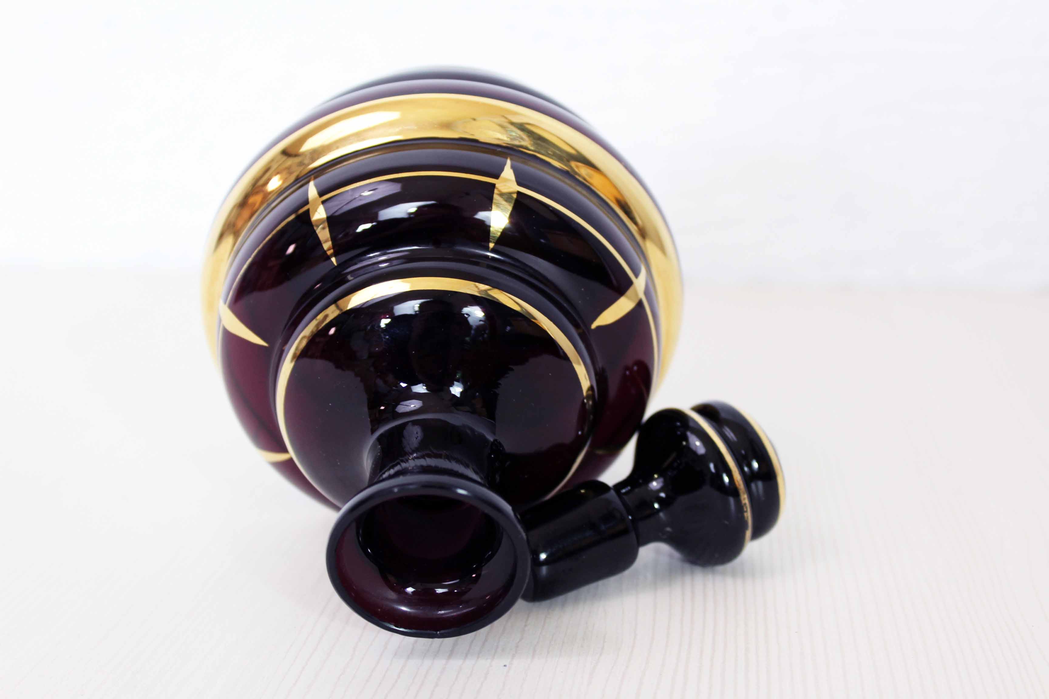 Carafe années 50 en verre fumé