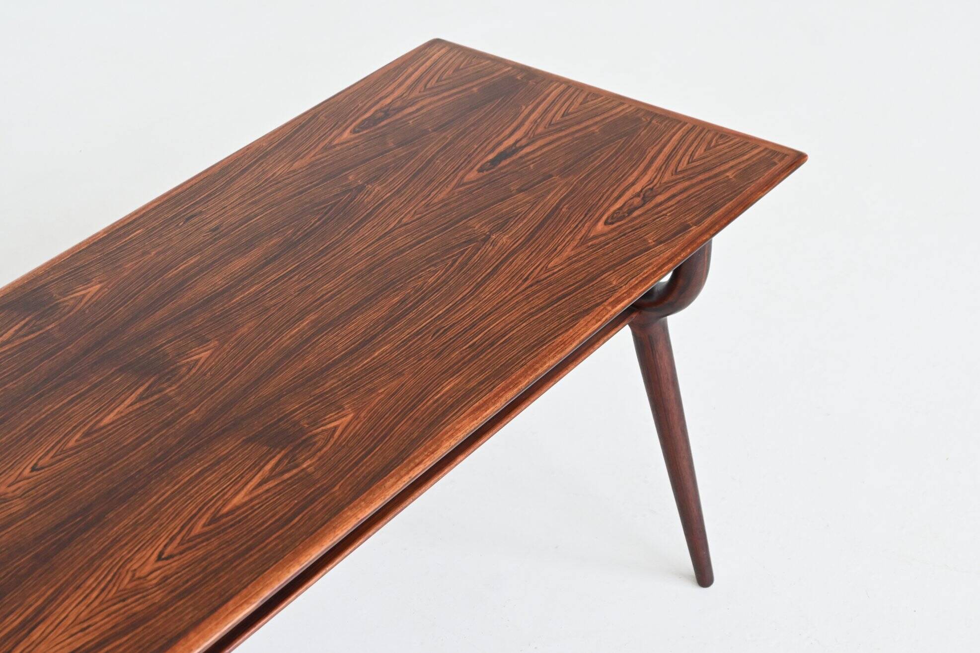 Gunni Omann sculptural coffee table rosewood Omann Jun Denmark 1958
