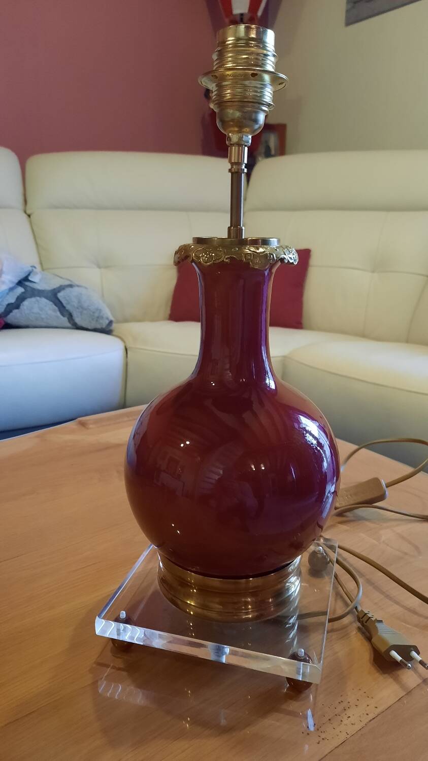 Antique blood-red lamp