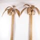 Paire de grandes appliques « palmier/cocotier » en rotin