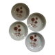 4 assiettes creuses Sarreguemines "Chardons"