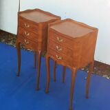 Pair of rosewood bedside tables