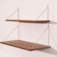 Pair of vintage Danish teak shelves 1960