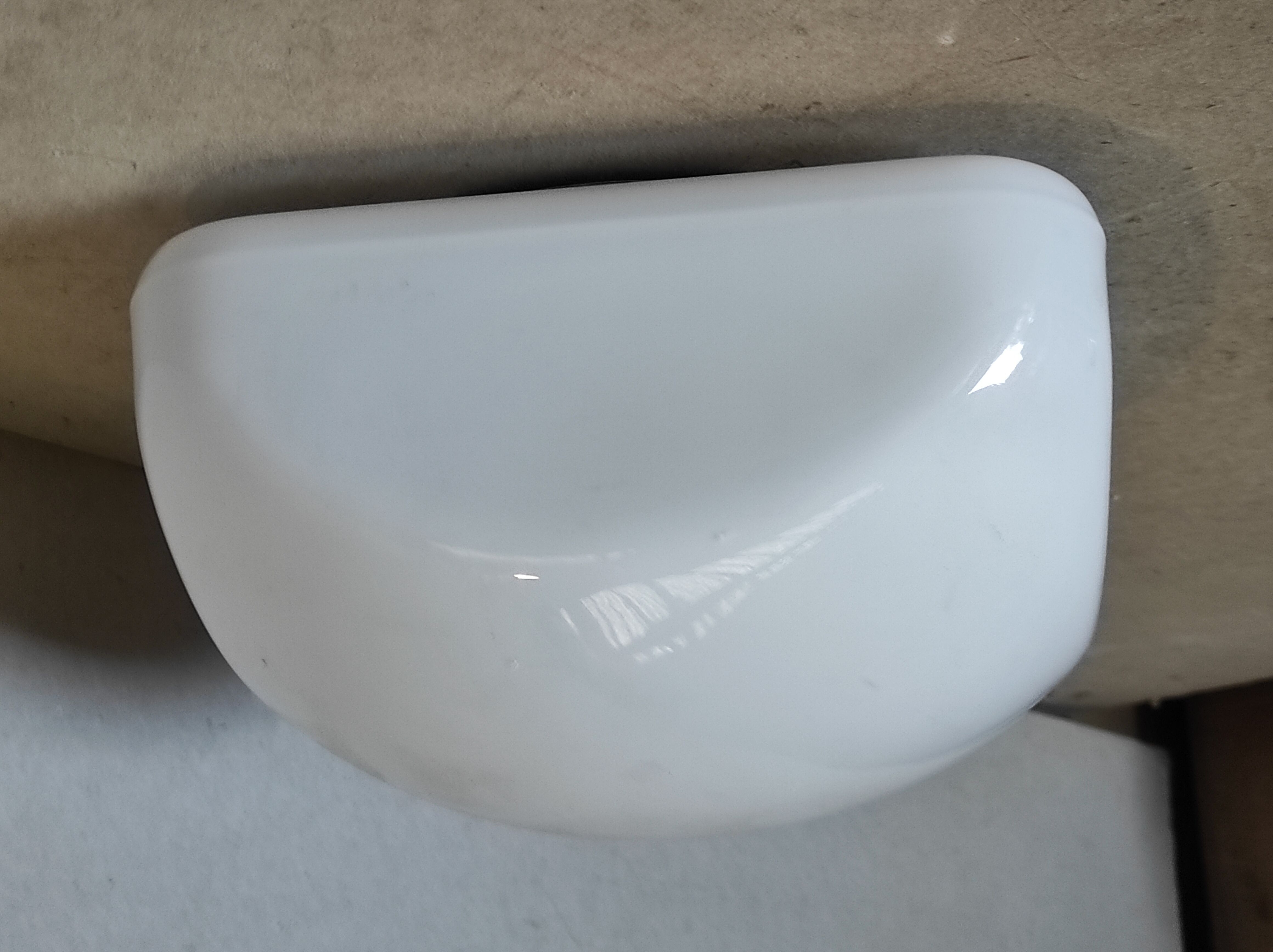 Old ceiling lamp or wall lamp vintage square with white opaline globe 60s