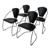 Vintage Arrben Linda dining chairs set of four 1980s design