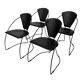 Ensemble de quatre chaises de salle à manger vintage Arrben Linda, design des années 1980