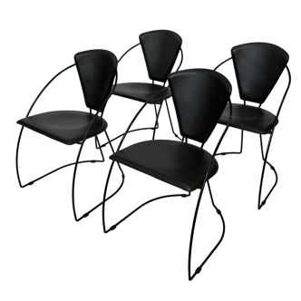 Vintage Arrben Linda dining chairs set of four 1980s design
