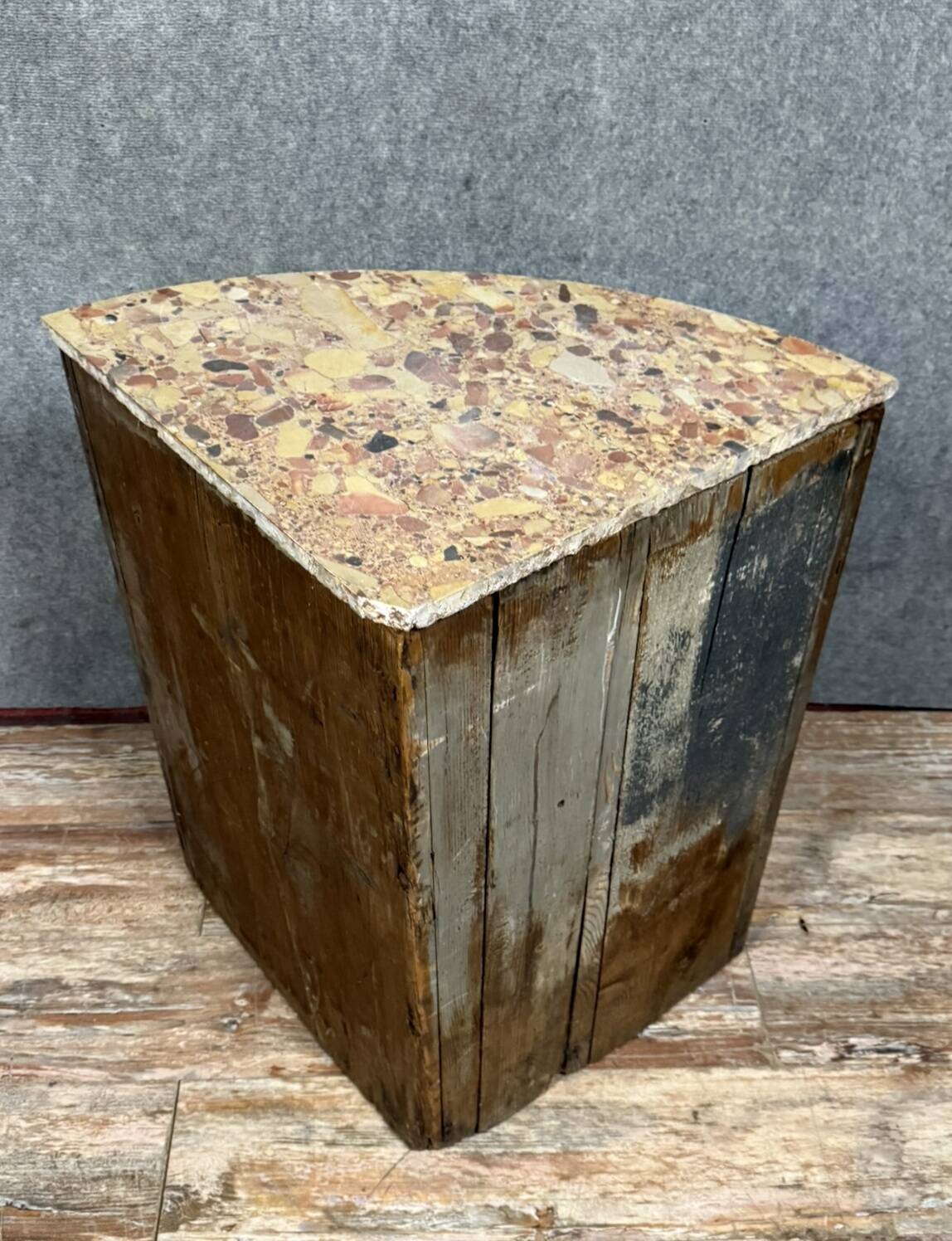 Solid wood corner cabinet from the Louis XIV period