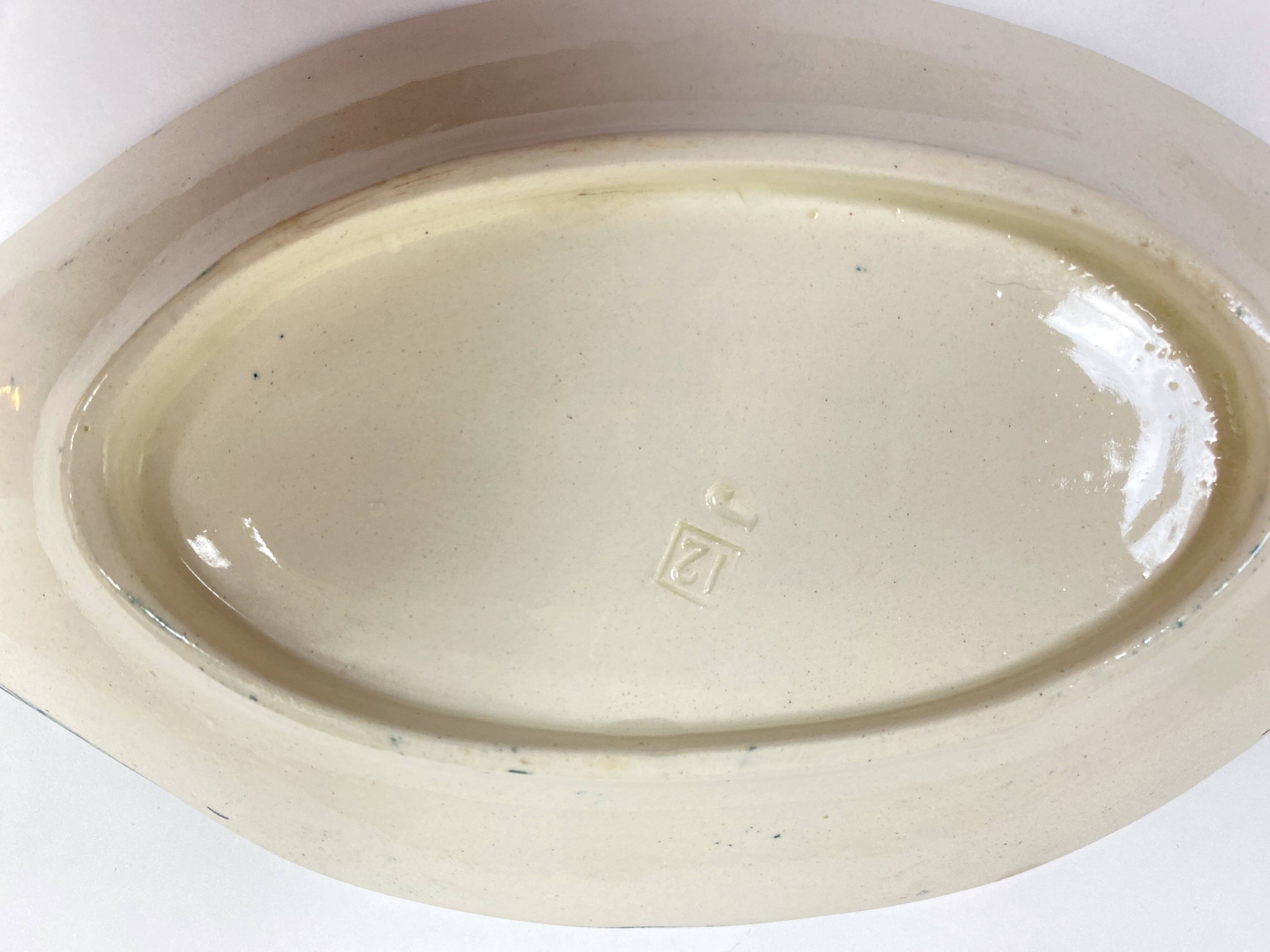 Lot of Plate, Platter, Ramier and Soup Tureen, Iron Earth, "Excelsior" service, E. Bourgeois, late 19th century