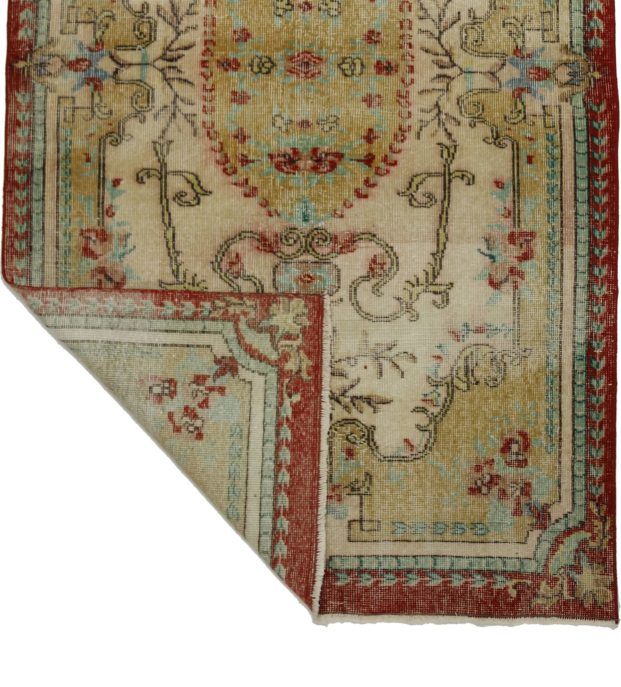 ONE-OF-A-KIND TURKISH HANDWOVEN VINTAGE RUG - RUSTIC VINTAGE CHARM 210X 120