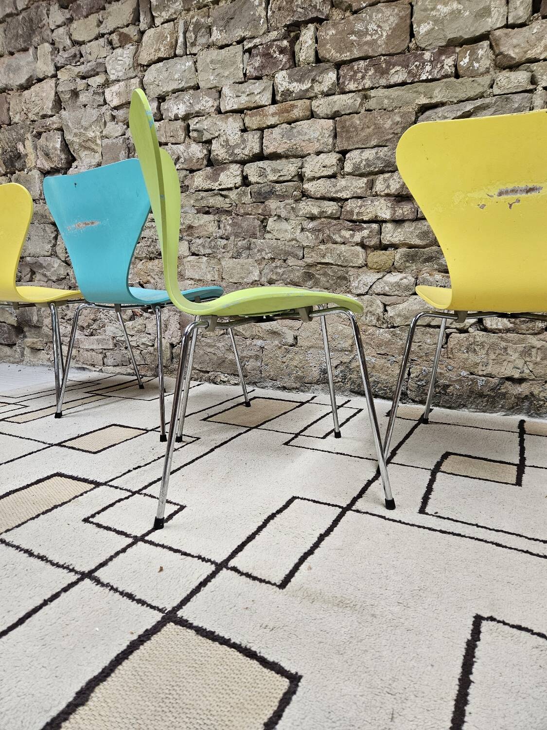 Set of 4 Serie 7 chairs by Arne Jacobsen, Fritz Hansen