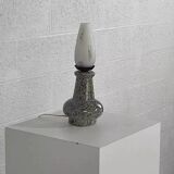 Vintage ceramic and opaline lamp