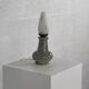 Vintage ceramic and opaline lamp